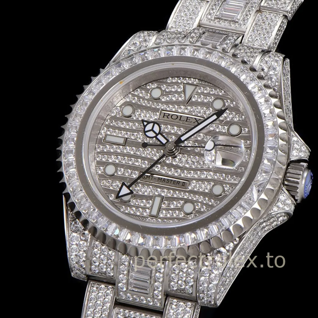 Rolex-GMT-Master-II-116769TBR-001-40mm-Diamond-904L-Steel-Automatic-Super-Clone-Watch-Dial-Detail-1