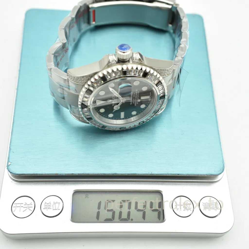 Rolex-Submariner-116610LN-40mm-904L-Steel-Custom-Diamond-Set-Automatic-Replica-Watch-Weight-Chart