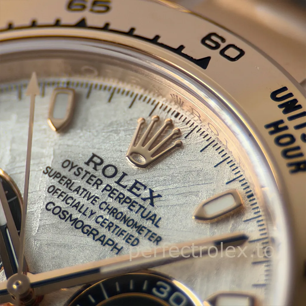 Rolex-Daytona-M116505-0014-40mm-Rose-Gold-Meteorite-Dial-4130-Automatic-Chronograph-Super-Clone-Watch-Dial-Detail-2