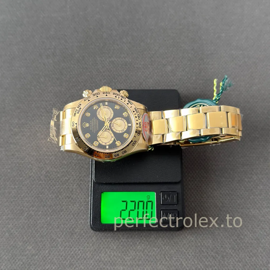 Rolex-Daytona-M126508-0003-40mm-Black-Dial-4131-Automatic-Chronograph-Super-Clone-Watch-Weight-Chart