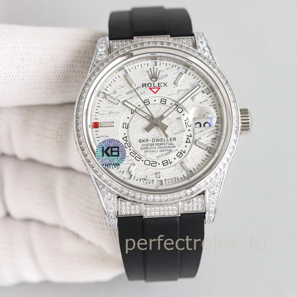 Rolex-Sky-Dweller-336259TBR-42mm-Meteorite-Dial-Super-Clone-Watch-with-9002-Movement-Front-View-1