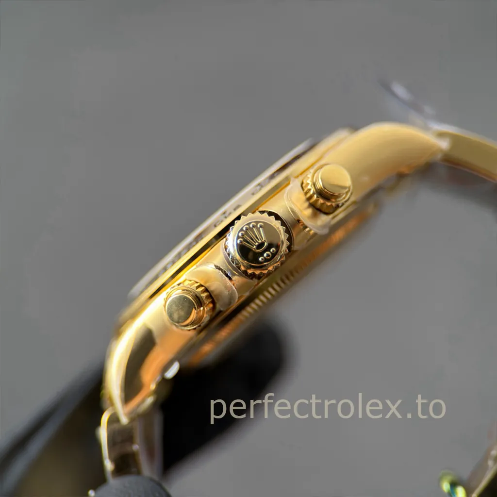 Rolex-Daytona-Cosmograph-M126508-0005-40mm-Gold-Dial-with-4131-Movement-Super-Clone-Watch-Right-Side-View