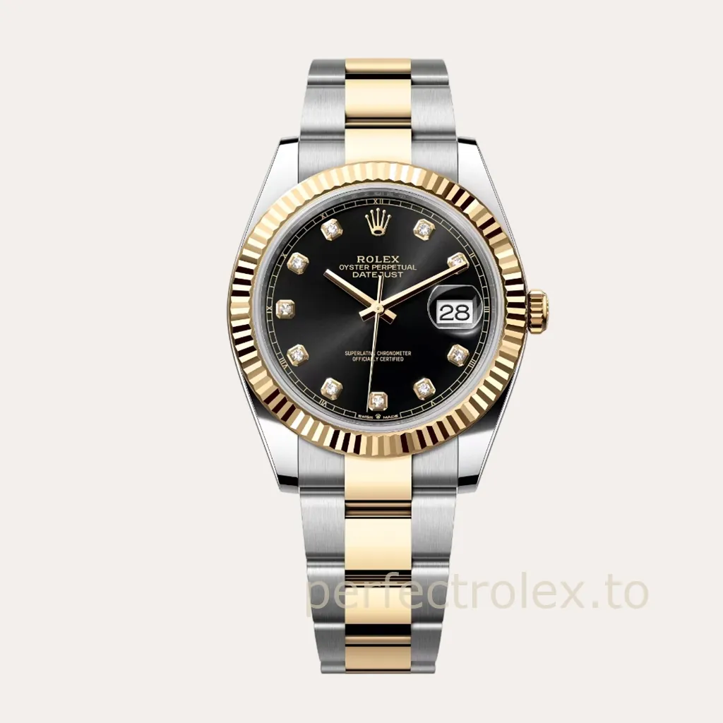 Rolex-Datejust-M126333-0005-Black-Diamond-Dial-41mm-Super-Clone-Watch-with-3235-Movement-Hero-Image