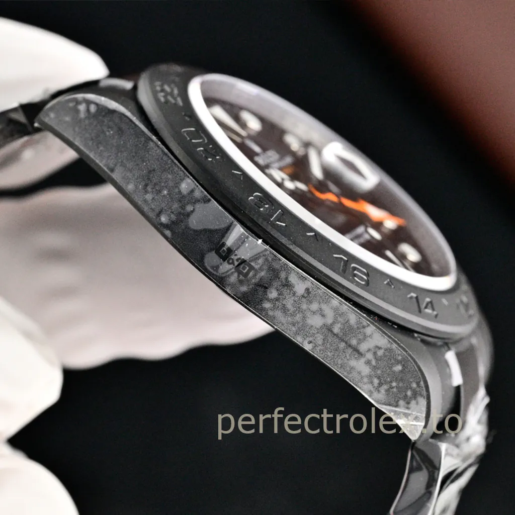 Rolex-Explorer-II-216570-0002-42mm-Black-Coated-904L-Steel-GMT-Super-Clone-Watch-Left-Side-View