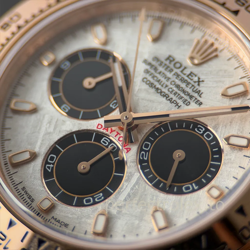 Rolex-Daytona-M116505-0014-40mm-Rose-Gold-Meteorite-Dial-4130-Automatic-Chronograph-Super-Clone-Watch-Dial-Detail-1
