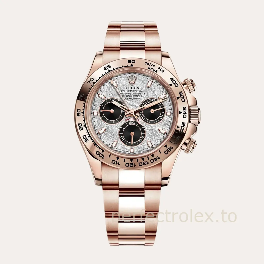 Rolex-Daytona-M116505-0014-40mm-Rose-Gold-Meteorite-Dial-4130-Automatic-Chronograph-Super-Clone-Watch-Hero-Image