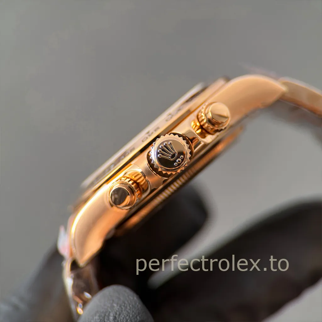 Rolex-Daytona-M116505-0014-40mm-Rose-Gold-Meteorite-Dial-4130-Automatic-Chronograph-Super-Clone-Watch-Right-Side-View