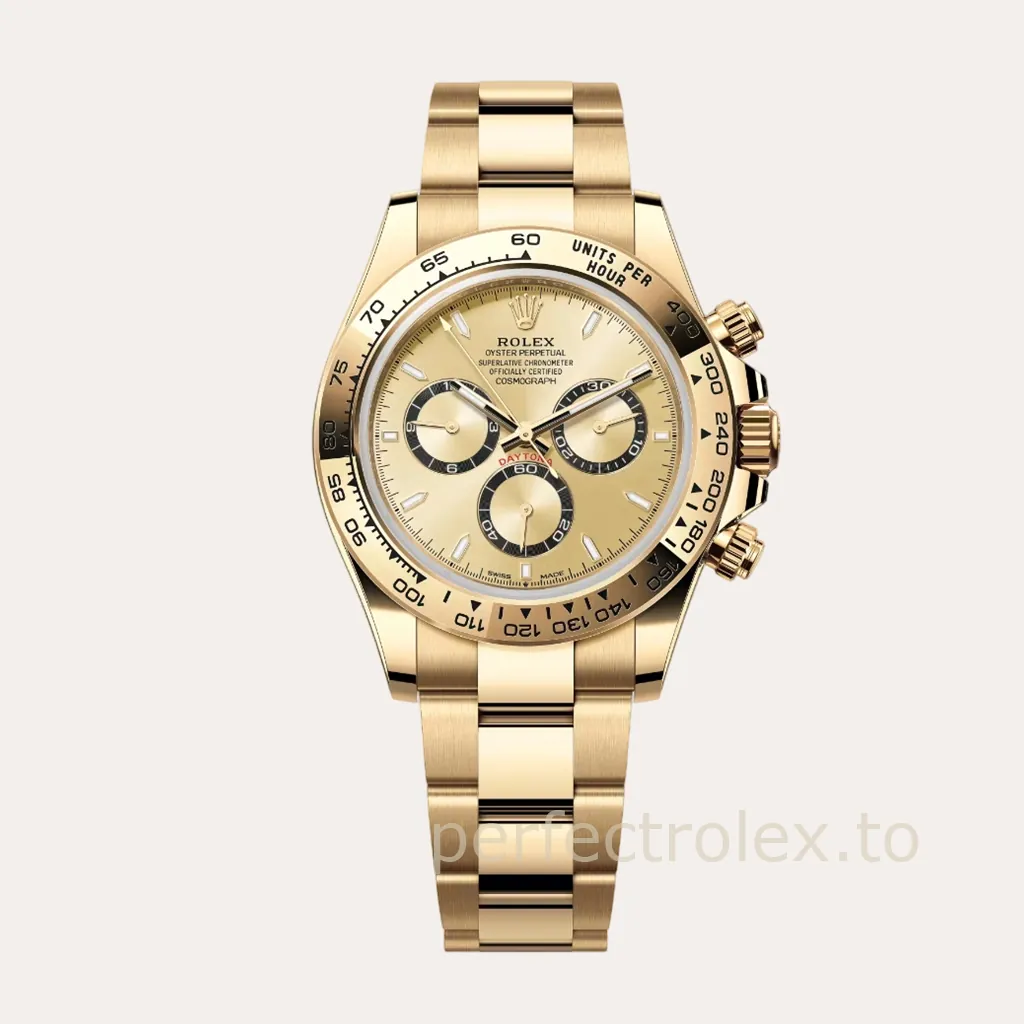 Rolex-Daytona-Cosmograph-M126508-0005-40mm-Gold-Dial-with-4131-Movement-Super-Clone-Watch-Hero-Image