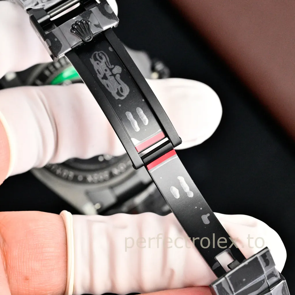Rolex-Explorer-II-216570-0002-42mm-Black-Coated-904L-Steel-GMT-Super-Clone-Watch-Buckle-Details-1