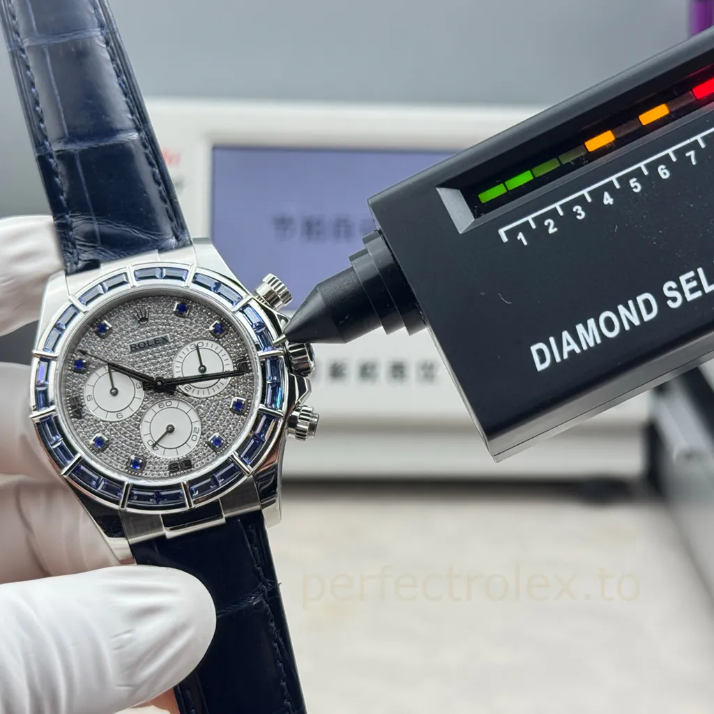 Rolex-Daytona-116589SACI-Replica-Watch-40mm-Diamond-Dial-Blue-Sapphire-Bezel-and-4130-Movement-Check-Diagram