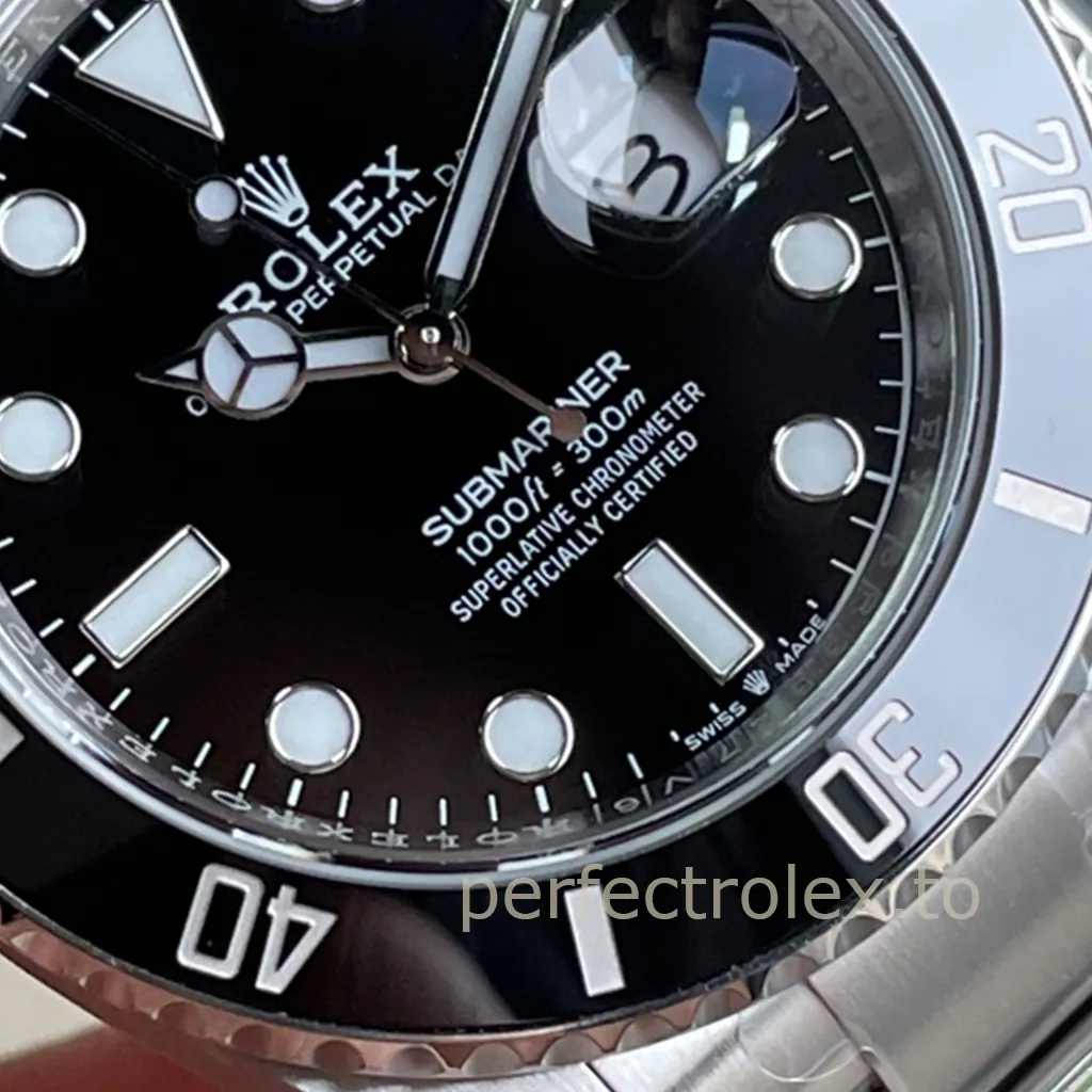 Rolex-Submariner-M126610LN-0001-Replica-Watch-with-3235-Movement-41mm-904L-Stainless-Steel-Case-Dial-Detail-2