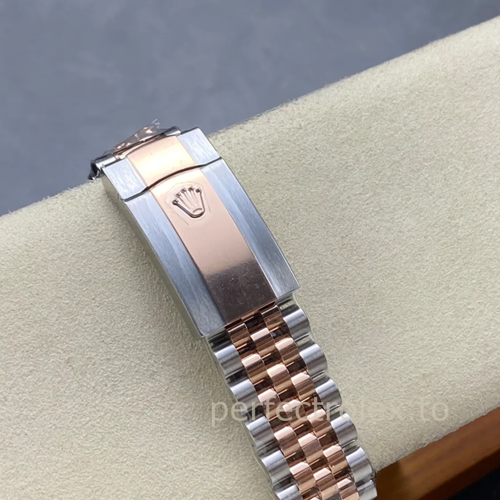 Rolex-Datejust-M126331-0010-41mm-904L-Steel-3235-Automatic-Rose-Gold-Dial-Super-Clone-Watch-Buckle-View-1