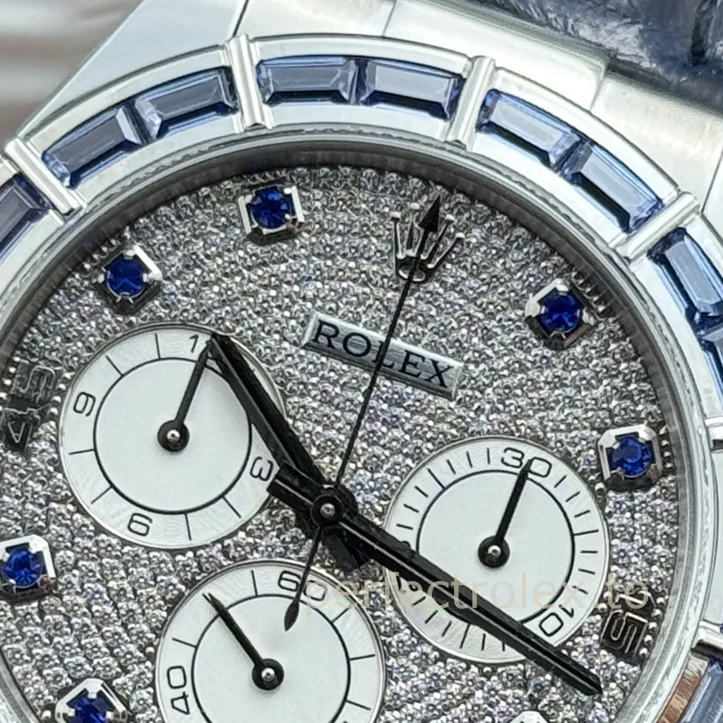 Rolex-Daytona-116589SACI-Replica-Watch-40mm-Diamond-Dial-Blue-Sapphire-Bezel-and-4130-Movement-Dial-Detail-2