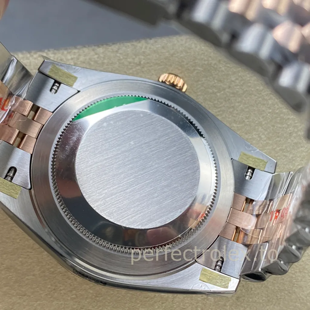 Rolex-Datejust-M126331-0010-41mm-904L-Steel-3235-Automatic-Rose-Gold-Dial-Super-Clone-Watch-Back-View
