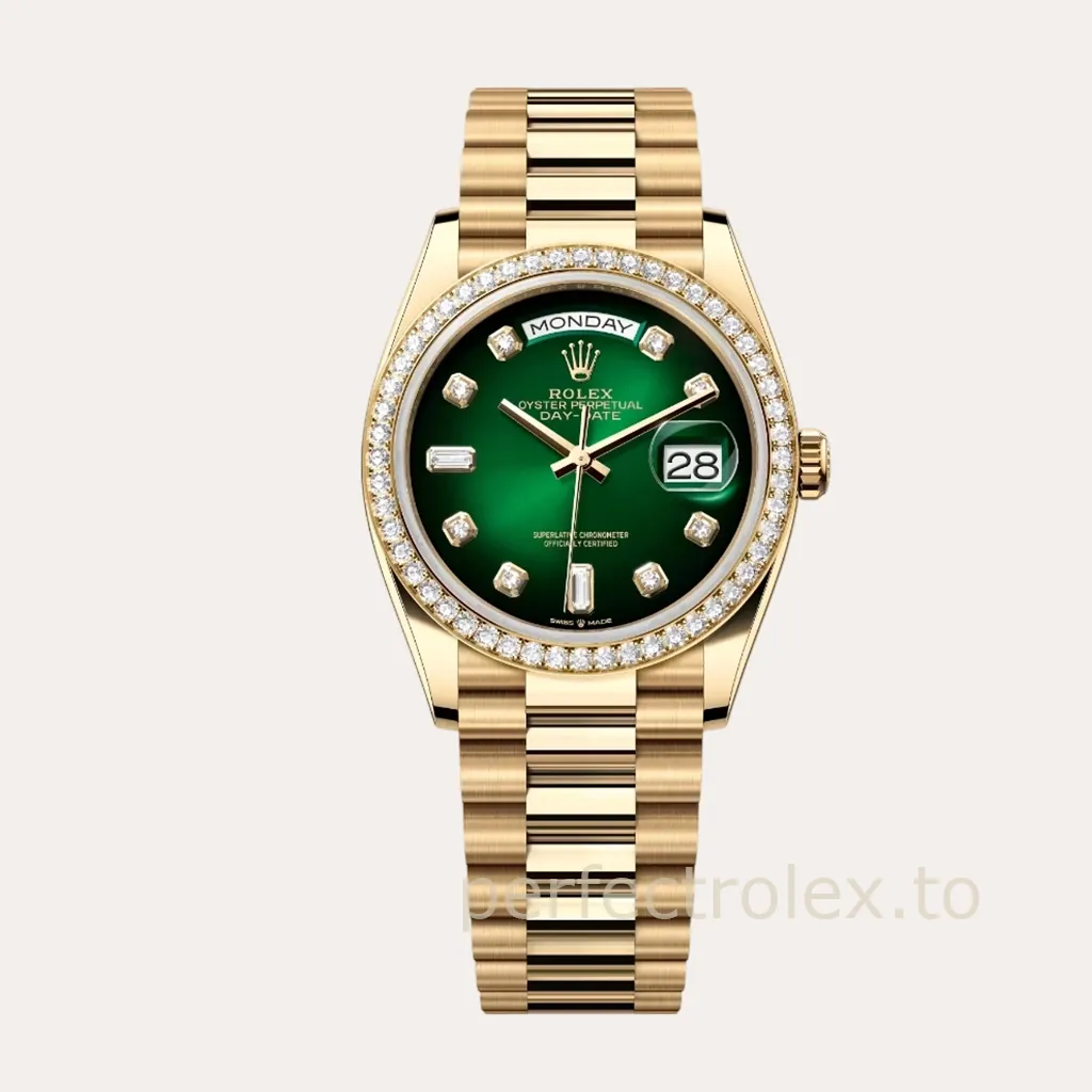 Rolex-Day-Date-M128348RBR-0035-Replica-Watch-36mm-Green-Dial-904L-Steel-and-3255-Movement-Hero-Image