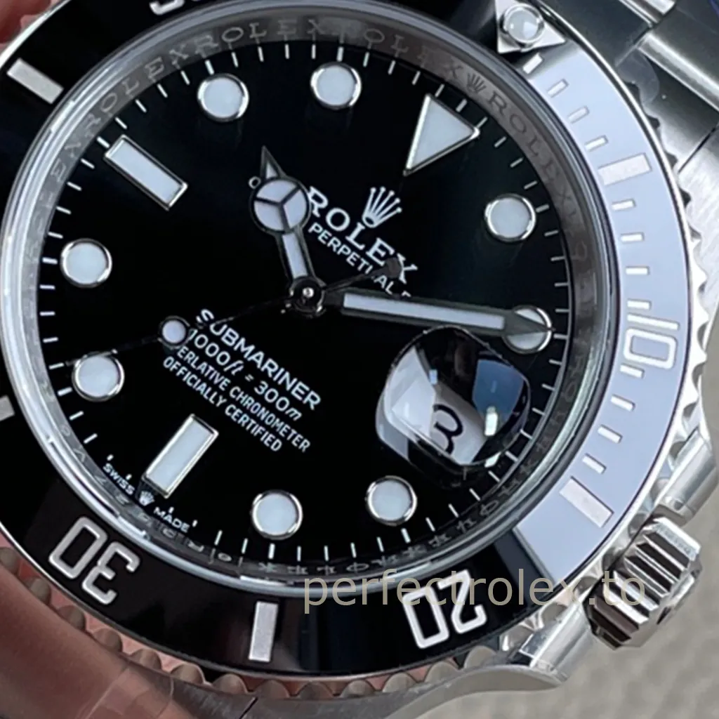 Rolex-Submariner-M126610LN-0001-Replica-Watch-with-3235-Movement-41mm-904L-Stainless-Steel-Case-Dial-Detail-1