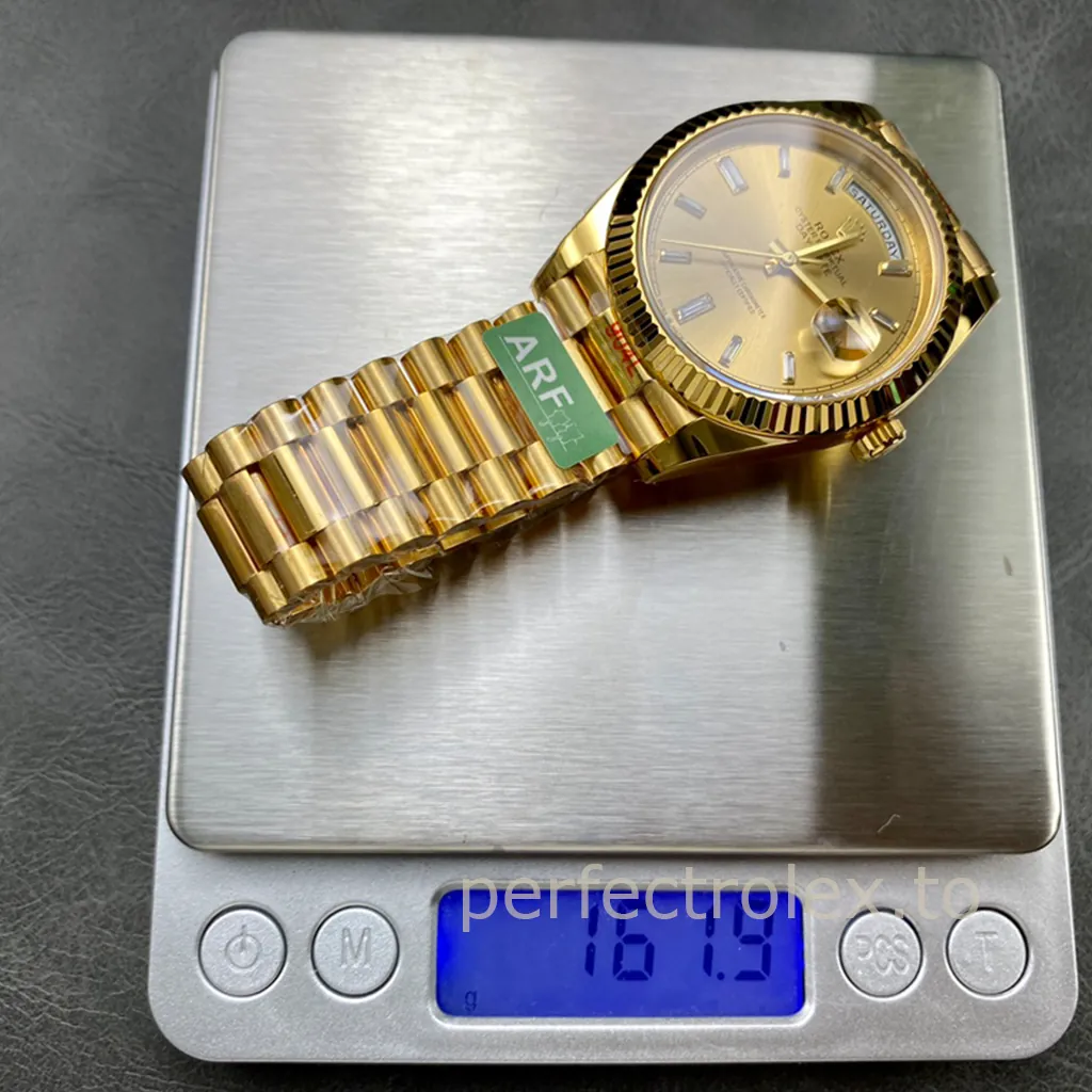 Rolex-Day-Date-M228238-0005-Champagne-Dial-40mm-3255-Automatic-Super-Clone-Watch-Weight-Chart