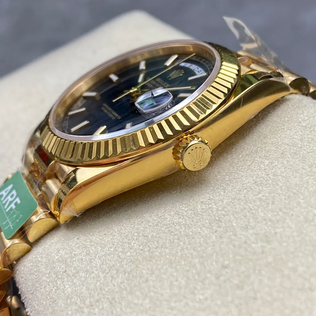 Rolex-Day-Date-M228238-0067-40mm-Black-Dial-Gold-Tone-904L-Steel-Super-Clone-Watch-Right-Side-View