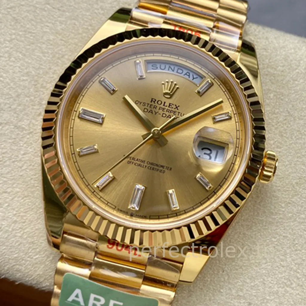 Rolex-Day-Date-M228238-0005-Champagne-Dial-40mm-3255-Automatic-Super-Clone-Watch-Front-View-2