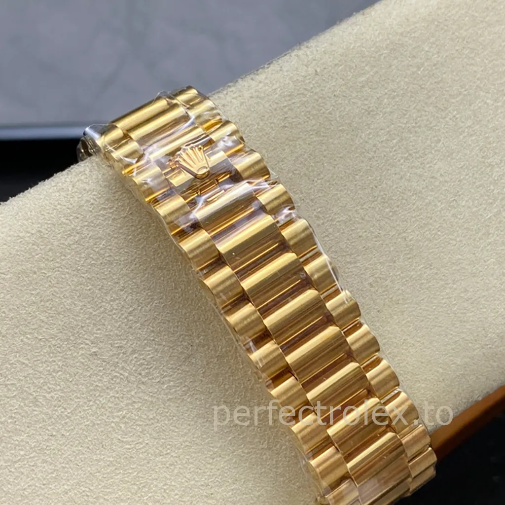 Rolex-Day-Date-M228238-0067-40mm-Black-Dial-Gold-Tone-904L-Steel-Super-Clone-Watch-Strap-View-1